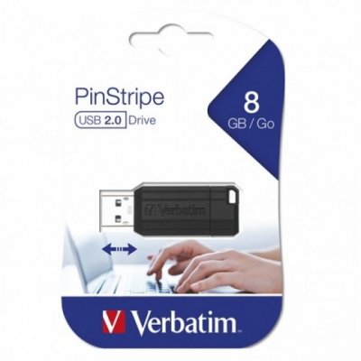 USB FLASH 8GB VERBATIM pinstripe