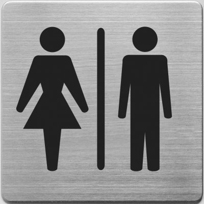 Aluminijumski piktogram samolepljivi - toalet