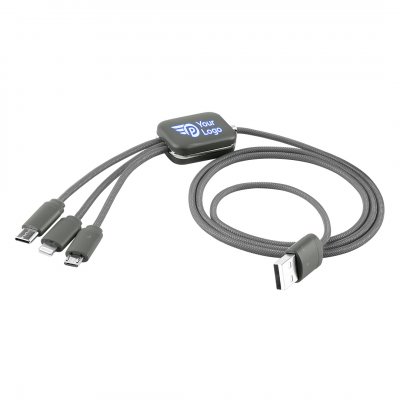 ODON 3IN1, usb kabl za punjenje 3 u 1, sivi