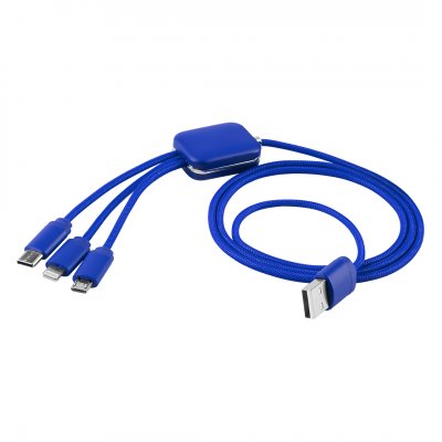 ODON 3IN1, usb kabl za punjenje 3 u 1, rojal plavi