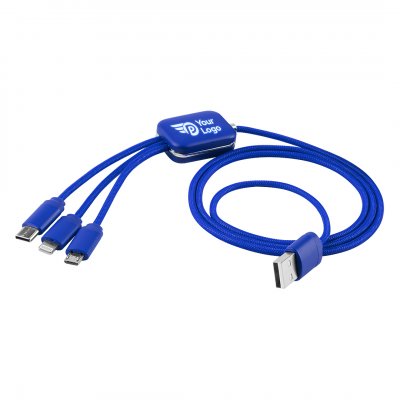 ODON 3IN1, usb kabl za punjenje 3 u 1, rojal plavi