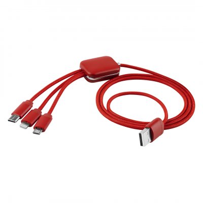 ODON 3IN1, usb kabl za punjenje 3 u 1, crveni