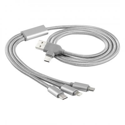 FLET 6IN1, usb kabl za punjenje 6 u 1, sivi