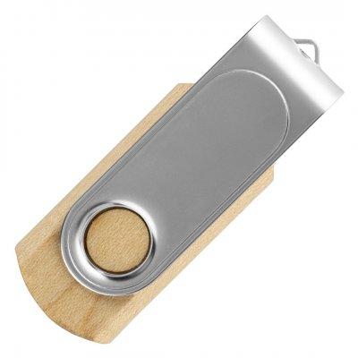 SMART WOOD, usb flash memorija, mat metalna, 8GB