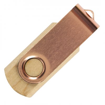 SMART WOOD, usb flash memorija, roze zlatna, 64GB