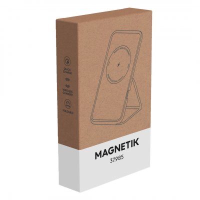 MAGNETIK, sklopivi držač za telefon i bežični punjač, 15w, crni