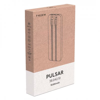 PULSAR, pomoćna baterija, 10.000 mah, crna