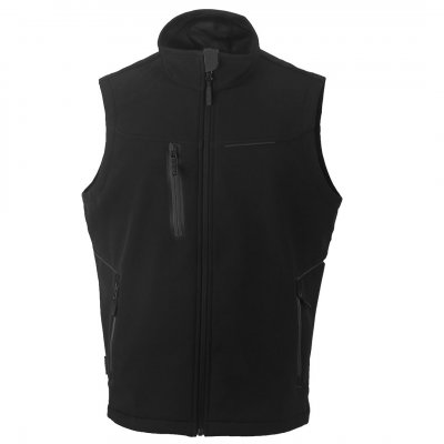 PANTHER VEST, softshell prsluk, crni