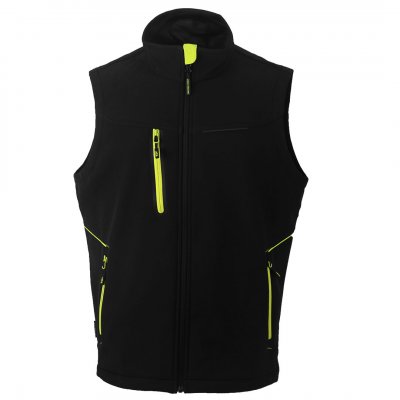 PANTHER VEST, softshell prsluk, neon žuti